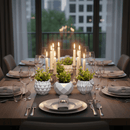 6 Vasos Decorativos em Gesso com Plantas Artificiais - | Souza Plena