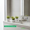 6 Vasos Decorativos em Gesso com Plantas Artificiais - | Souza Plena