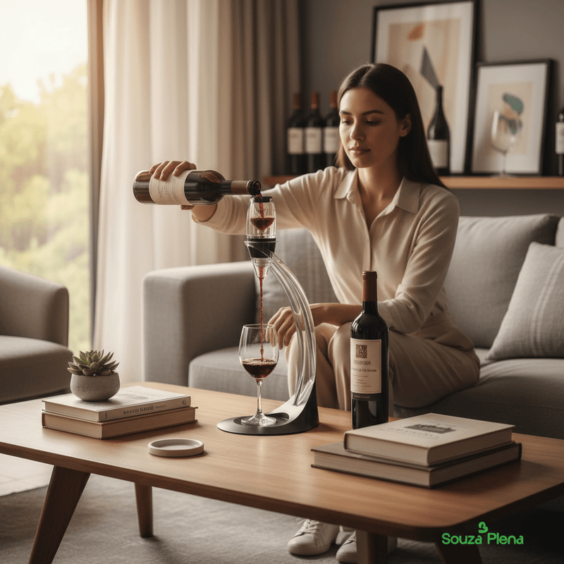 Aerador de Vinho com Suporte | Decantador Moderno e Luxuoso - | Souza Plena