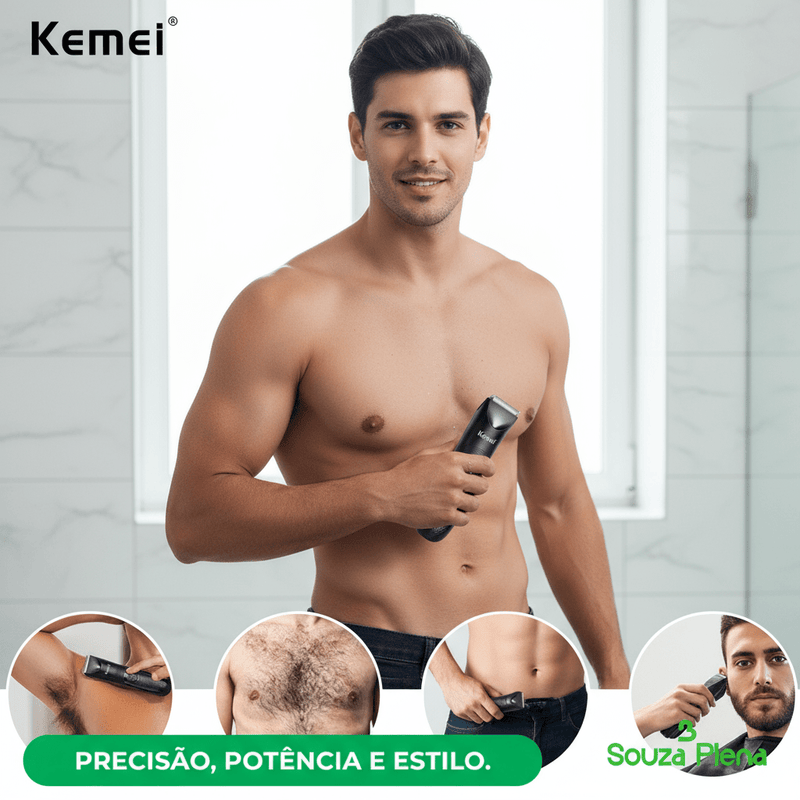 Aparador de Pelos Kemei - | Souza Plena