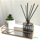 Bandeja Decorativa de Espelho com Hastes Douradas - | Souza Plena