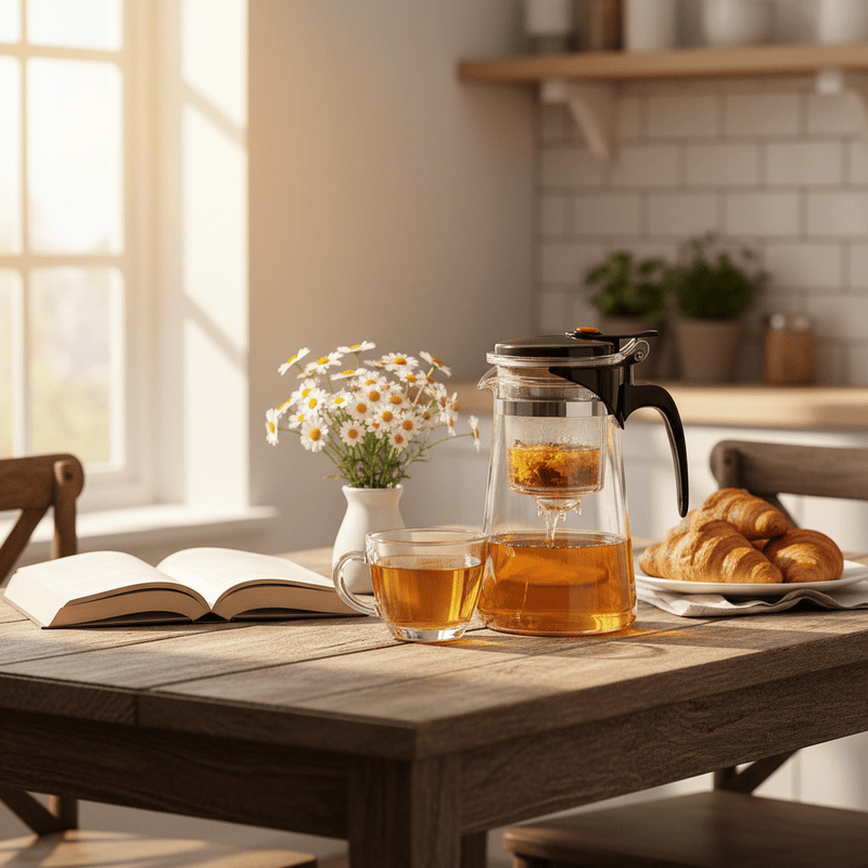 Bule Infusor TeaGlass™ – Chá Quente, Rápido e com Estilo - Bule de Chá Infusor | Souza Plena