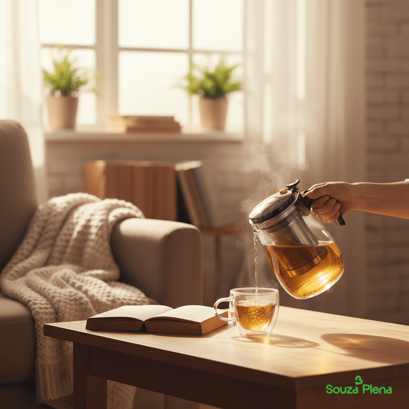 Bule Infusor TeaGlass™ – Chá Quente, Rápido e com Estilo - Bule de Chá Infusor | Souza Plena