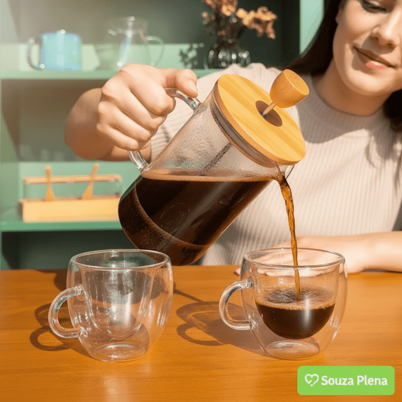 Cafeteira Prensa Francesa Wolff - | Souza Plena