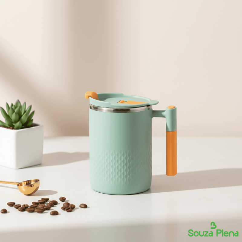Caneca Térmica com Estilo – Mantém seu café quente e o seu dia mais bonito! - | Souza Plena