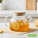 Chaleira de Vidro Borossilicato com Tampa de Bambu - | Souza Plena