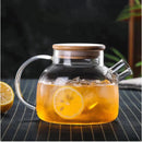 Chaleira de Vidro Borossilicato com Tampa de Bambu - | Souza Plena