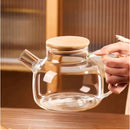 Chaleira de Vidro Borossilicato com Tampa de Bambu - | Souza Plena