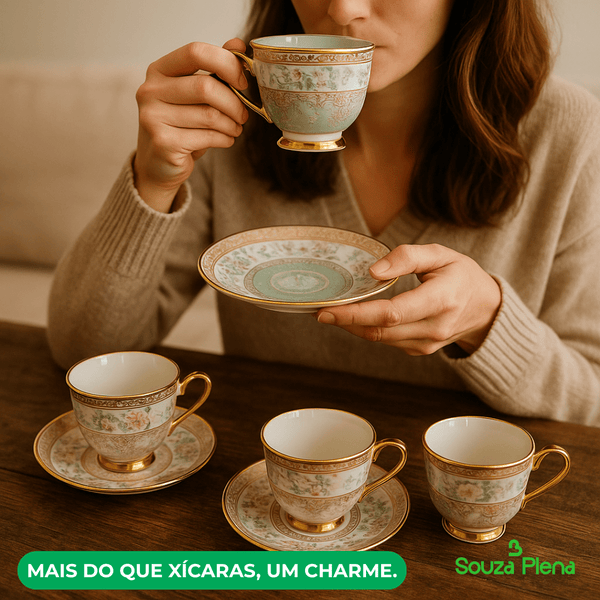 Conjunto elegante de café – Ideal para visitas especiais - | Souza Plena