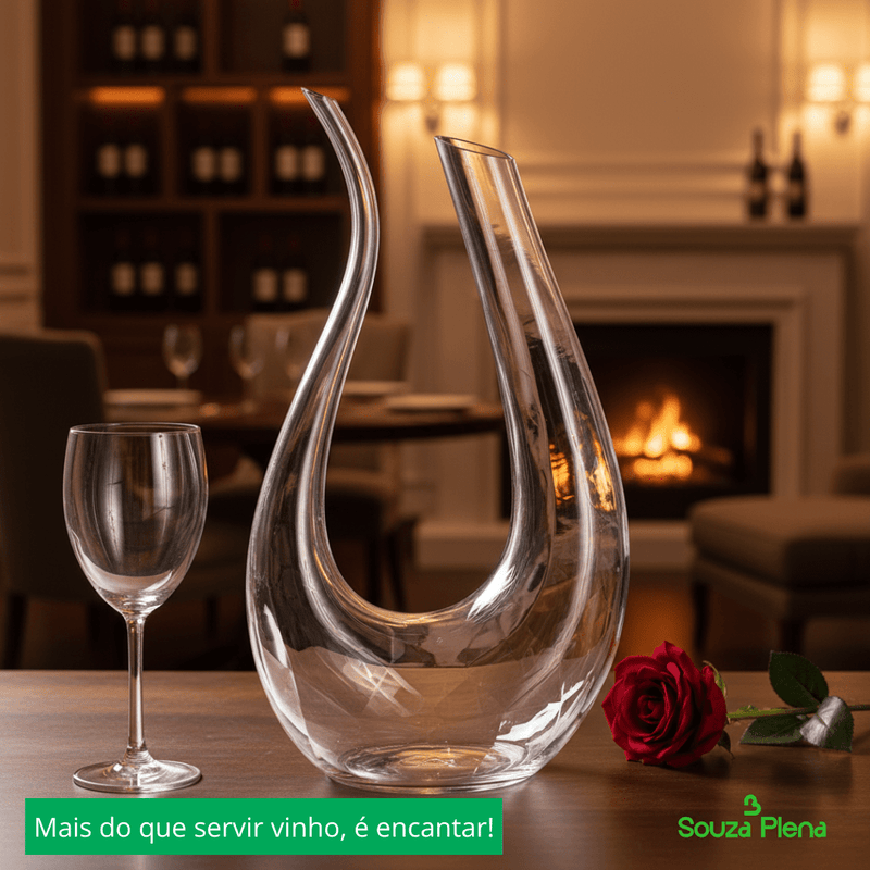 Decanter de Vinho Moderno Lapidado - Souza Plena