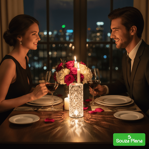 Luminária de Cristal em LED Projetor - 16 Cores - | Souza Plena