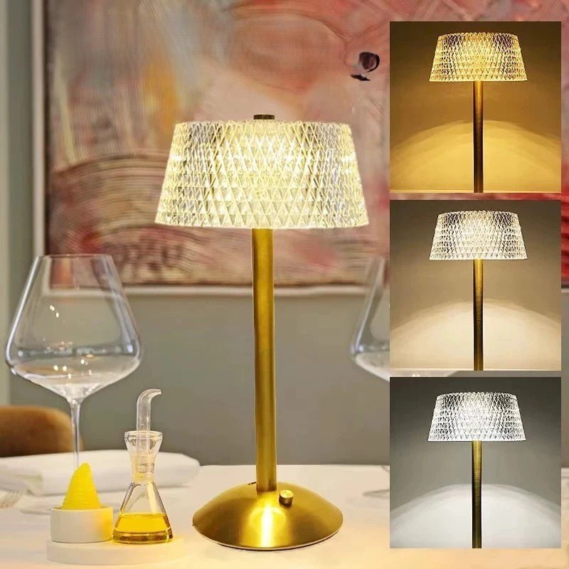 Luminária de Cristal Touch™ – 3 Cores - | Souza Plena