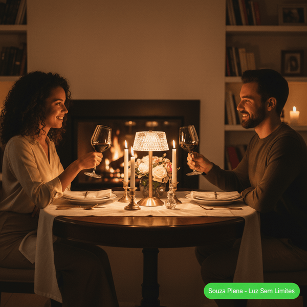 Luminária de Cristal Touch™ – 3 Cores - | Souza Plena