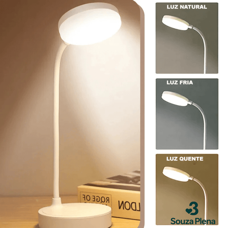 Luminária de Mesa LED Recarregável - | Souza Plena