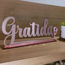 Palavra Decorativa ‘Gratidão’ - | Souza Plena