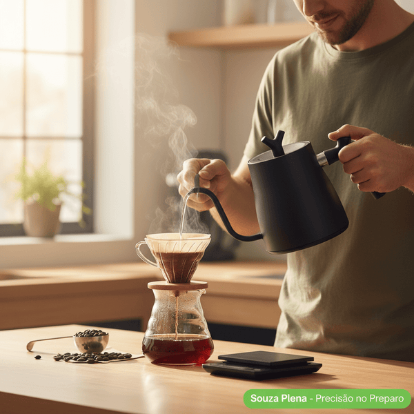 TeaCraft™ – Chaleira Plena Inox Escovado - Bule de Café | Souza Plena