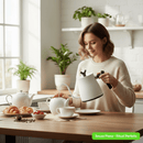 TeaCraft™ – Chaleira Plena Inox Escovado - Bule de Café | Souza Plena