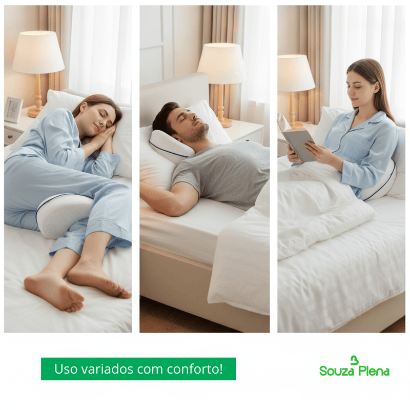 Travesseiro OrtoSleep™ – Durma Melhor Sem Desconforto - Travesseiro Para Pernas Sono Bom | Souza Plena