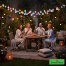 Varal de luzes led solar, luz natal - | Souza Plena